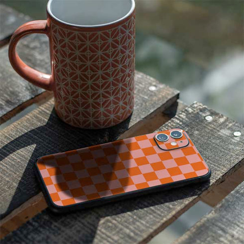 Orange Checkered iPhone 11 Skin
